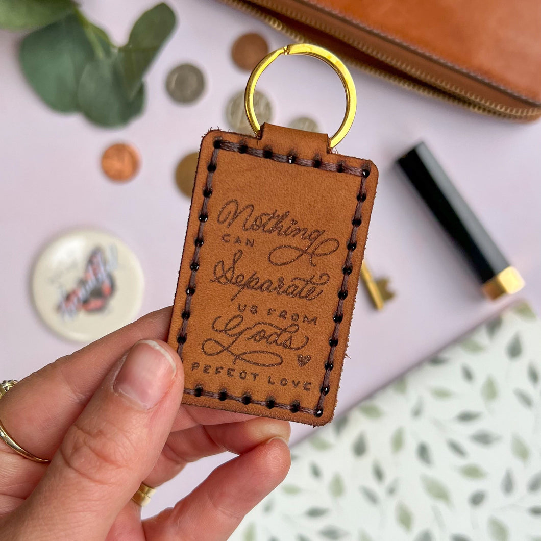 Nothing Can Seperate Us - Real Leather Key Fob Key Ring