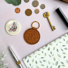 Load image into Gallery viewer, His Mercies Are New - Real Leather Key Fob Key Ring
