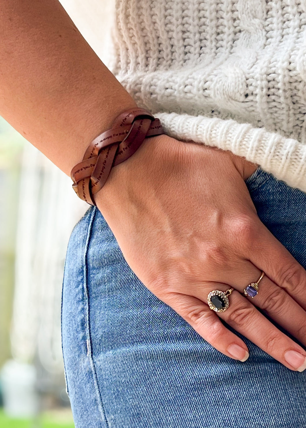 I Love You O Lord My Strength - Psalm 18:1-2 - Real Leather Bracelet