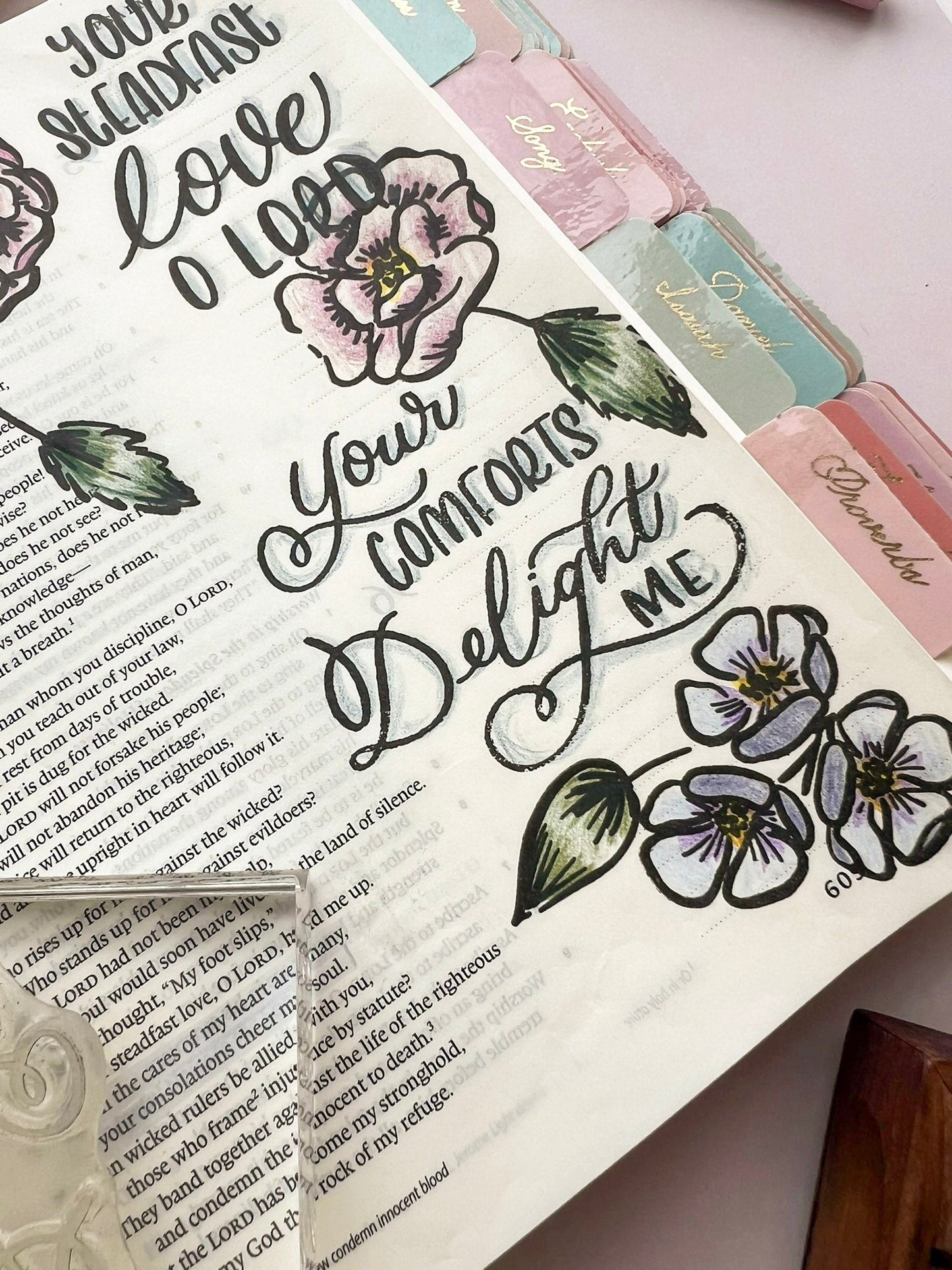 Psalm 94 Bible Journaling Stamps - 12 Clear Stamp Set
