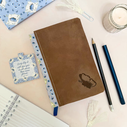 Everyday I Will Praise - Butterfly Psalm 145:2 Rebound Leather Daily Reading Bible - Ready To Purchase