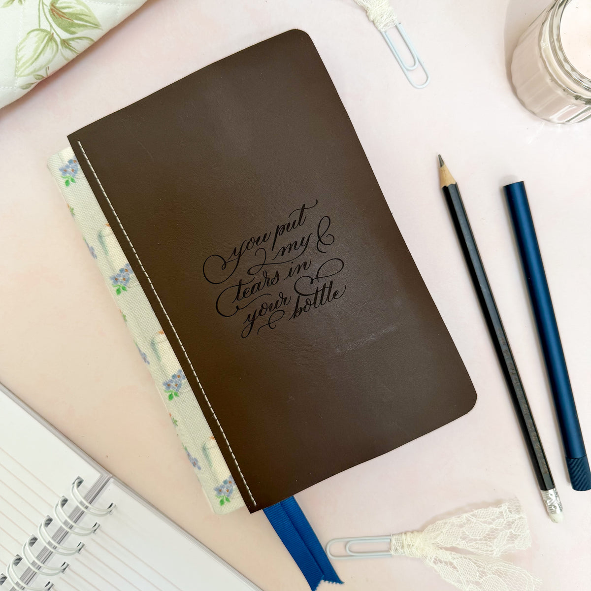 You Put My Tears In Your Bottle - Psalm 56 - Rebound Leather Bible - Ready To Purchase