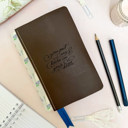You Put My Tears In Your Bottle - Psalm 56 - Rebound Leather Bible - Ready To Purchase