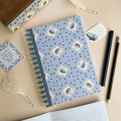 Everyday I Will Praise - Blue Butterfly - Wire Bound Prayer & Reflection Journal