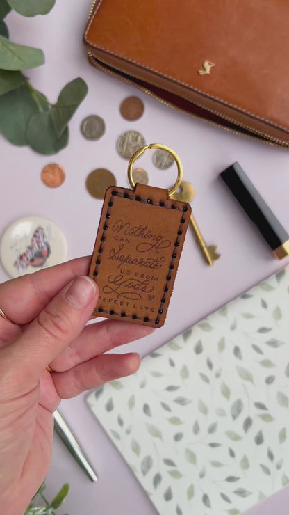 Nothing Can Separate Us - Real Leather Key Fob Key Ring