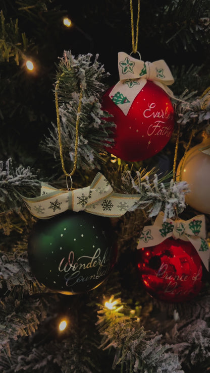 He Shall Be Called - Glass Christmas Baubles