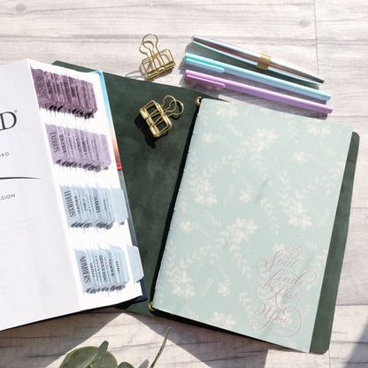 My Soul Finds Rest - Watercolour Floral Bible Tabs