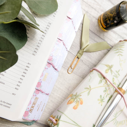 Floral & Foil - Watercolour Gold Foil Laminated Bible Tabs