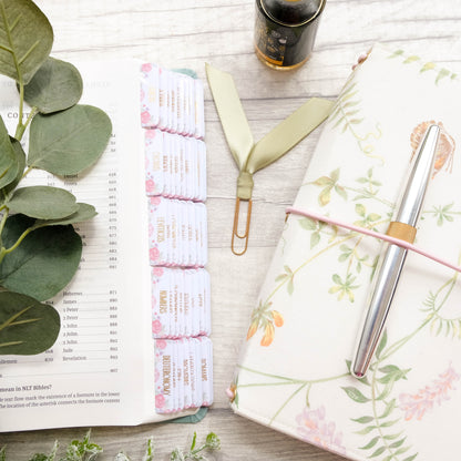 Floral & Foil - Watercolour Gold Foil Laminated Bible Tabs