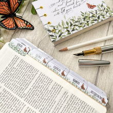 Load image into Gallery viewer, You Will Seek Me &amp; Find Me - Watercolour Butterfly Laminated Bible Tabs
