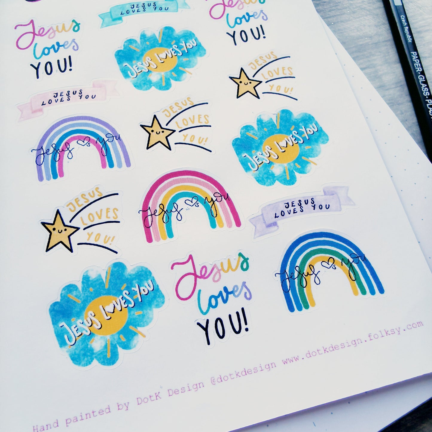 Jesus Loves You - sticker sheet