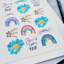 Load image into Gallery viewer, Jesus Loves You - sticker sheet
