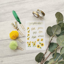 Load image into Gallery viewer, Sunflowers - Bible Journaling bookmark &amp; sticker pack
