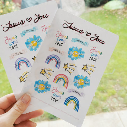 Jesus Loves You - sticker sheet