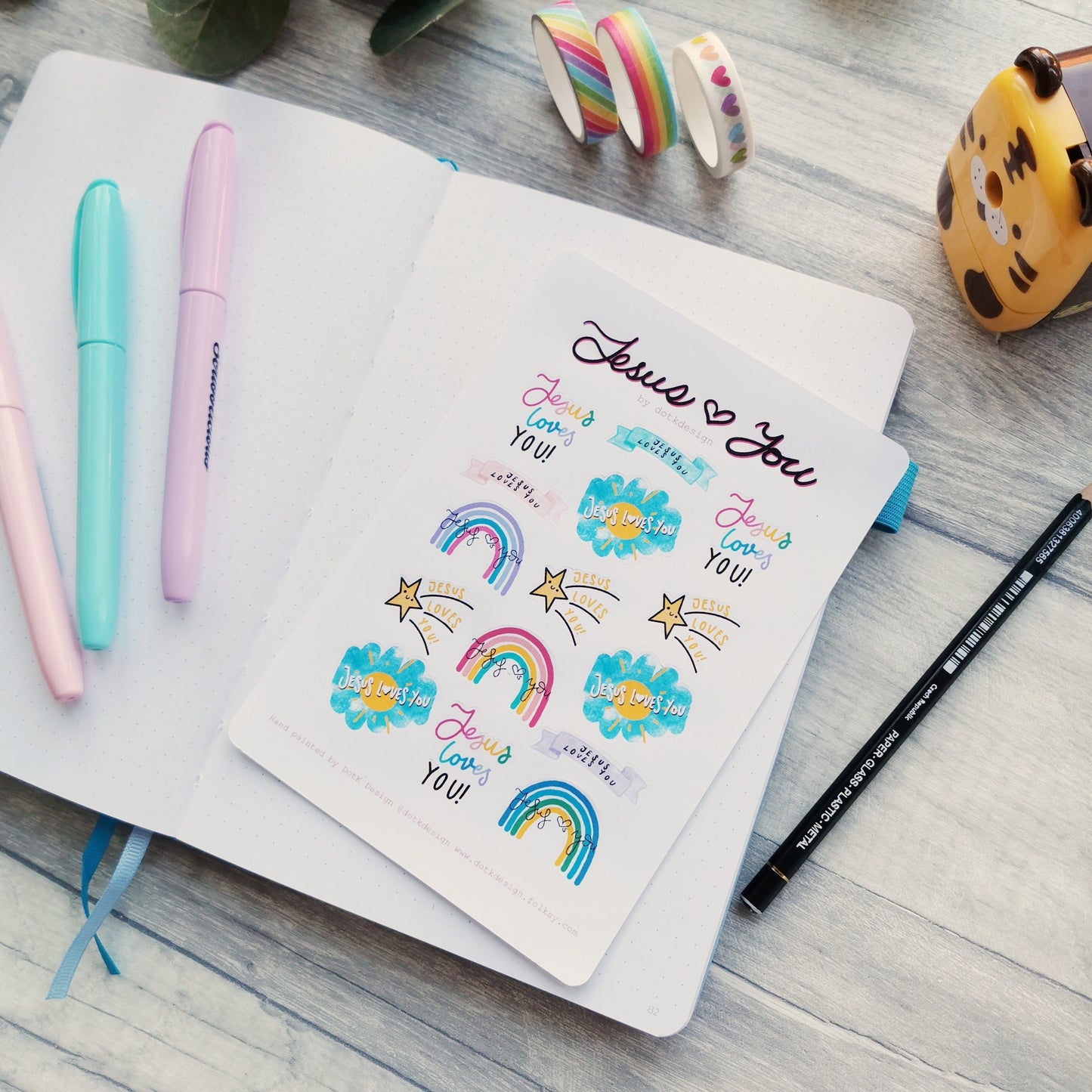 Jesus Loves You - sticker sheet