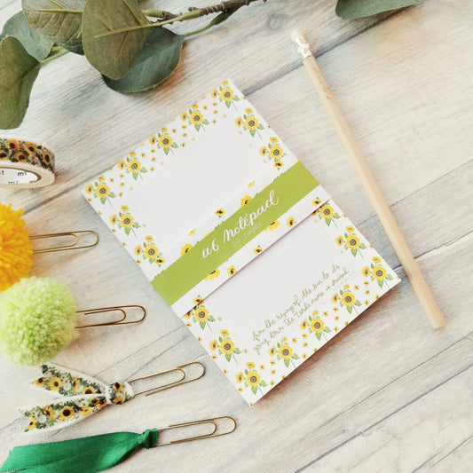 Sunflowers A6 Notepad