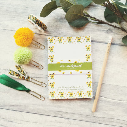 Sunflowers A6 Notepad