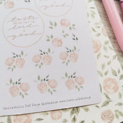 Faithful - Floral Sticker Sheet