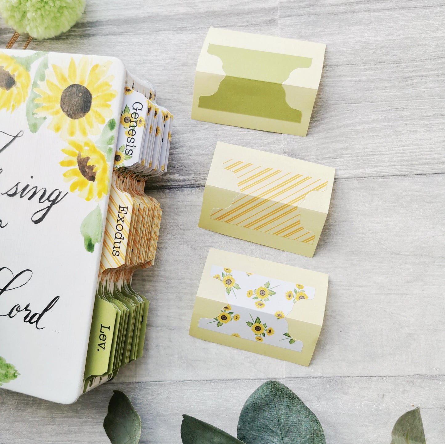 Sunflowers Watercolour Bible Tabs