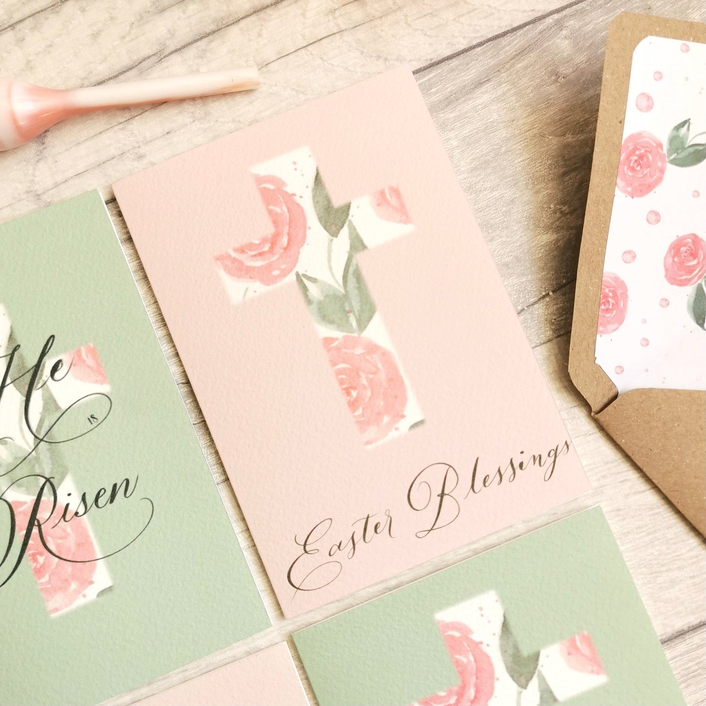 Easter Blessings - Watercolour Floral Easter Greetings Card