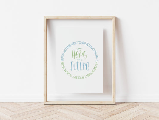 I know the plans - Jeremiah 29:11 - Watercolour Print