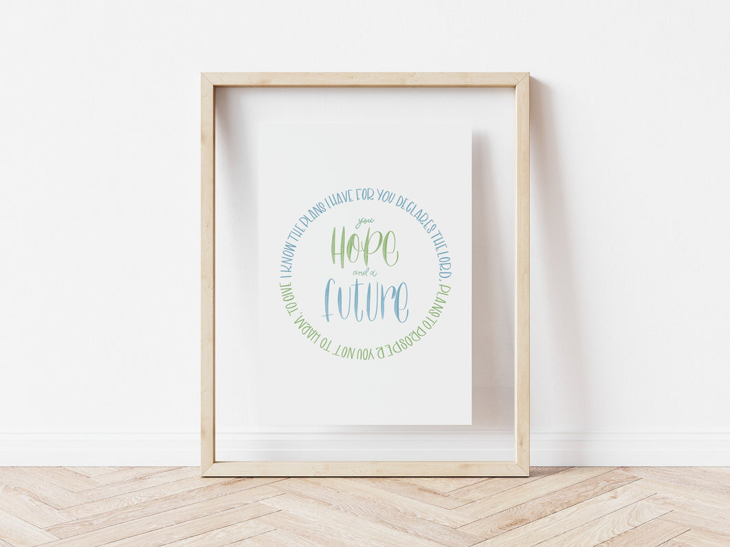 I know the plans - Jeremiah 29:11 - Watercolour Print