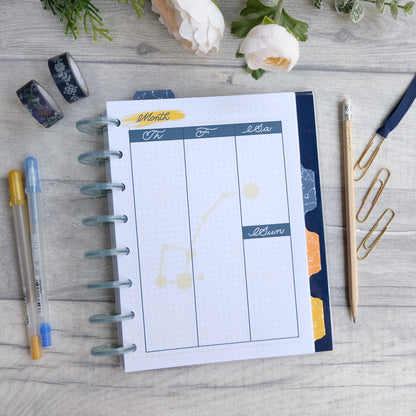 Heavens Declare- A5 Diary Pages Discbound Paper Pack- Disc bound planner paper pack refill